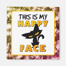 Dit is mijn Happy Face Crazy cat Cartoon Magneet
