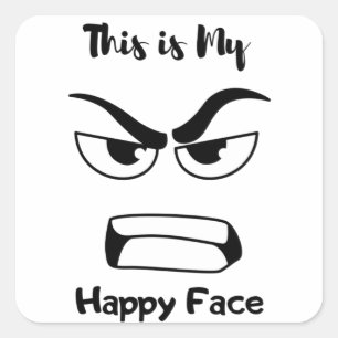 Dit is mijn Happy Face Funny Stiker Vierkante Sticker