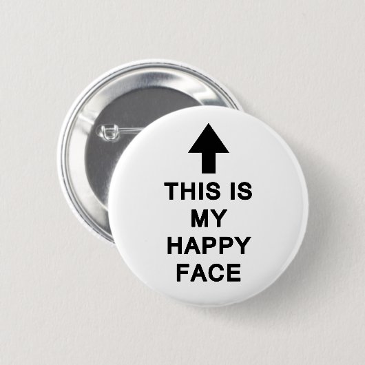 Dit is mijn Happy Face Ronde Button 5,7 Cm (Voorkant /achterkant)