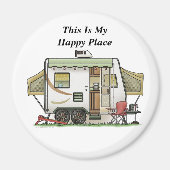 Dit is mijn Happy Place Camper Magnet (Voorkant)