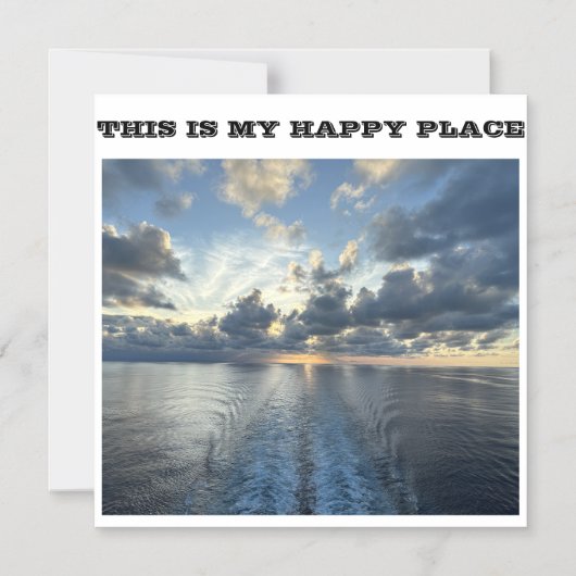 DIT IS MIJN HAPPY PLACE CRUISESCHIP DEURMAGNEET MAGNETISCHE UITNODIGING (Voorkant)