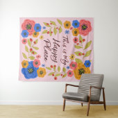 Dit is mijn Happy Place Large Wandkleed (In Situ (horizontaal))