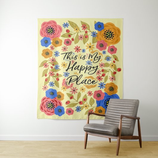 Dit is mijn Happy Place Large Wandkleed (In situ)