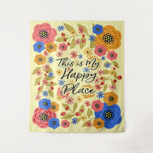 Dit is mijn Happy Place Large Wandkleed (Voorkant)