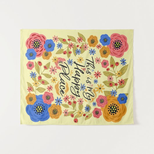 Dit is mijn Happy Place medium Wandkleed (Voorkant (horizontaal))