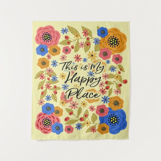 Dit is mijn Happy Place medium Wandkleed (Voorkant)