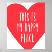 Dit is mijn Happy Place Print ,Red Poster, Aesthet (Voorkant)