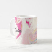 Dit is mijn Happy Place Typografie met naam Mok (Voorkant links)