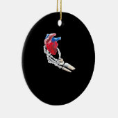 Dit is mijn hart - skelet hart handen keramisch ornament (Rechts)