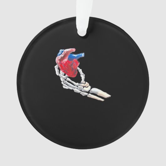 Dit is mijn hart - skelet hart handen ornament (voorkant)