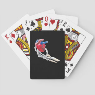 Dit is mijn hart - skelet hart handen pokerkaarten