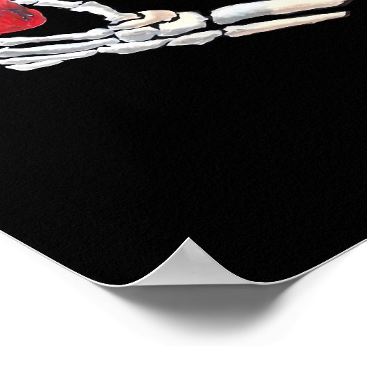 Dit is mijn hart - skelet hart handen poster (Hoek)