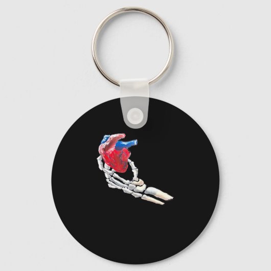 Dit is mijn hart - skelet hart handen sleutelhanger (Voorkant)