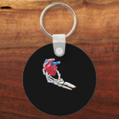 Dit is mijn hart - skelet hart handen sleutelhanger (Voorkant)