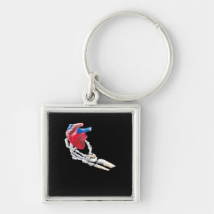 Dit is mijn hart - skelet hart handen sleutelhanger