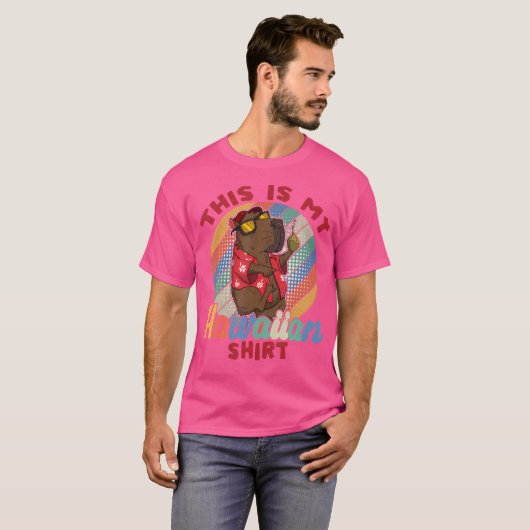 Dit is mijn Hawaïaanse Luau-dierenreiziger Capybar T-shirt (Voorkant volledig)