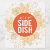 Dit is mijn Herfst aan de zijkant Wijn Etiket (Enkel label)