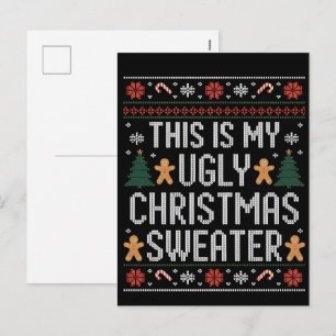 Dit Is Mijn Het Is Te Heet Voor Lelijke Kerstmutse Feestdagenkaart
