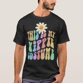 DIT IS MIJN HIPPIE Costume Groovy Hipster Paars T-shirt