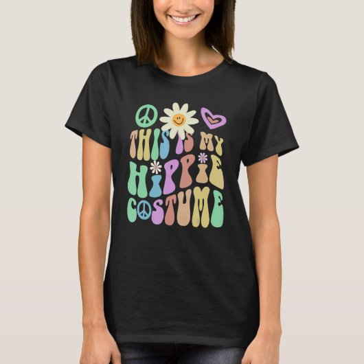 DIT IS MIJN HIPPIE COSTUME Groovy Hipster T-shirt (Voorkant)