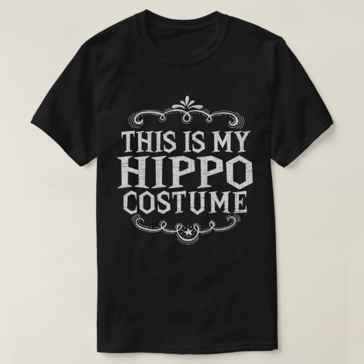 Dit is mijn hippo grappige luie Halloween kostuum T-shirt (Design voorkant)