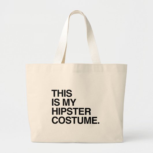 DIT IS MIJN HIPSTER KOSTUUR GROTE TOTE BAG (Voorkant)
