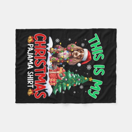 Dit is mijn Hondenliefhebber voor de kerstpyjama e Fleece Deken (Voorkant (Horizontaal))