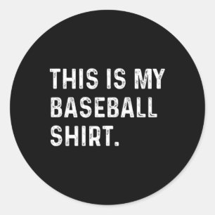 Dit is mijn honkbal Shirt - Pitcher Catcher Mom Da Ronde Sticker