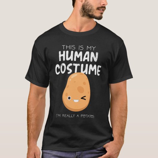 Dit is mijn humaan kostuum aardappel kostume lam t-shirt (Voorkant)