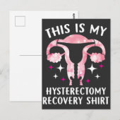 Dit is mijn Hysterectomy Recovery Shirt Briefkaart (Voorkant / Achterkant)