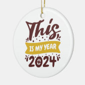Dit is mijn jaar 2024 keramisch ornament (Links)