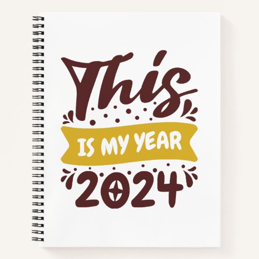 Dit is mijn jaar 2024 notitieboek (Voorkant)