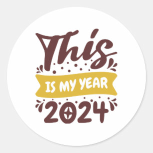Dit is mijn jaar 2024 ronde sticker
