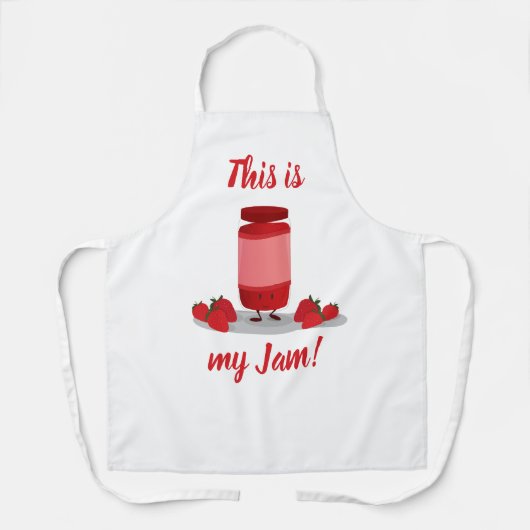 Dit is mijn Jam Strawberry Food Pun Schort (Voorkant)