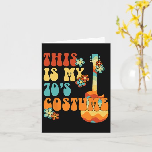 Dit is mijn jaren 70 kostuum Fun Groovy Peace Hall Kaart (Gele Bloem)