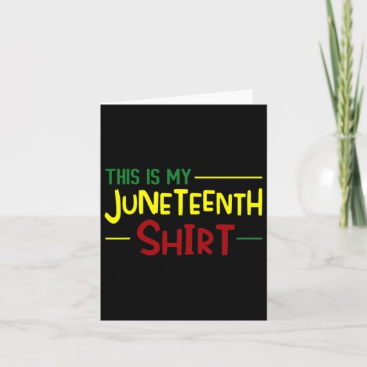 Dit Is Mijn Juneteenth T-shirt Onafhankelijkheidsd Kaart (Voorkant)