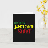 Dit Is Mijn Juneteenth T-shirt Onafhankelijkheidsd Kaart (Gele Bloem)