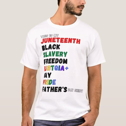 Dit is mijn Junetetiende Gay Pride Vaderdag T-shirt (Voorkant)