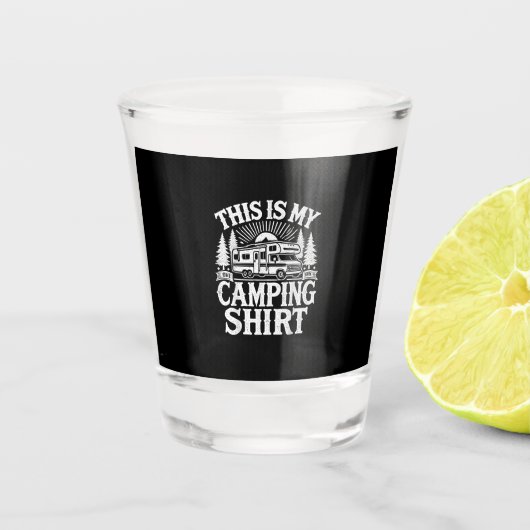 Dit Is Mijn Kampeer Grappige Camper Shot Glas (Voorkant)