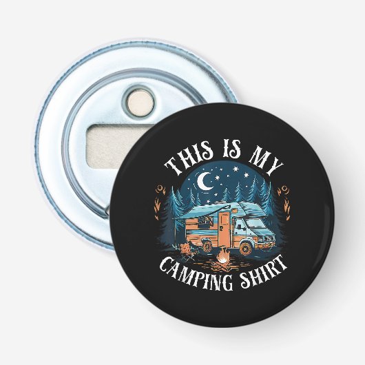 Dit Is Mijn Kampeer Wandelen Grappige Camper Button Flesopener (Voorkant)