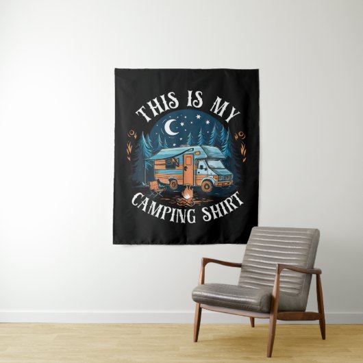 Dit Is Mijn Kampeer Wandelen Grappige Camper Wandkleed (In situ)