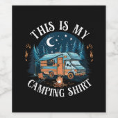 Dit Is Mijn Kampeer Wandelen Grappige Camper Wijn Etiket (Enkel label)