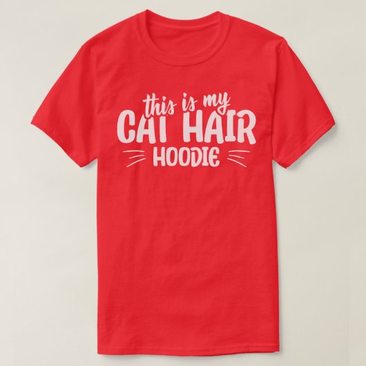 Dit is mijn kattenhaar hoodie grappig kat citaat t-shirt (Design voorkant)