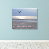 Dit is mijn kerk _ Inspirerend Quote Canvas Afdruk (Insitu (Houten vloer))