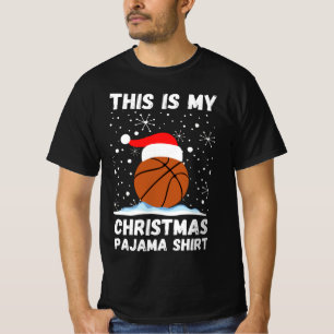 Dit is mijn kerst basketbal pyjama shirt, t-shirt
