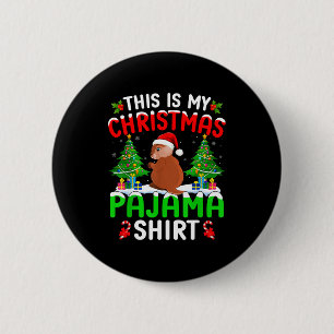 Dit is mijn kerst dag marmotten Kerstmis minnaar  Ronde Button 5,7 Cm
