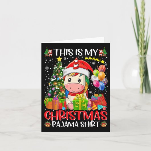 Dit is mijn kerst eenhoorn kerstvrouwen meisjes fa kaart (Voorkant)