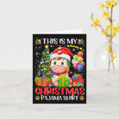 Dit is mijn kerst eenhoorn kerstvrouwen meisjes fa kaart (Gele Bloem)