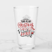 Dit is mijn kerst geest grappig pint glas (Achterkant)