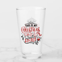 Dit is mijn kerst geest grappig pint glas